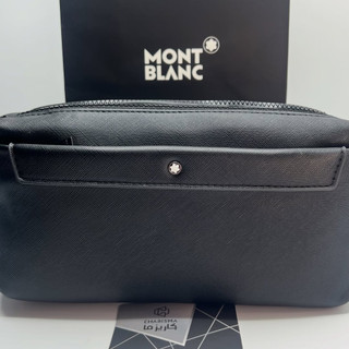 واش بگ مونتبلان دو زیپ چرم صنعتی فلوتر و لیزری | Montblanc Shoesbag