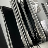 کیف دستی مدارکی دوزیپ مون بلان چرم مشکی ساده