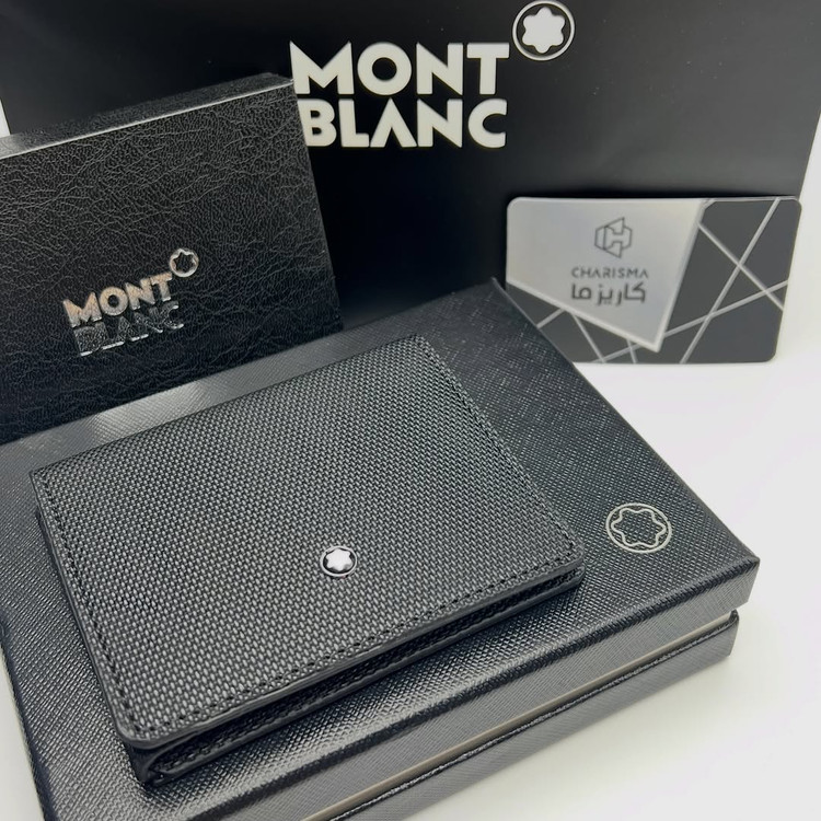 کیف کارت چرم مردانه مسترکوالیتی به همراه جعبه و کارت از برند مونبلان