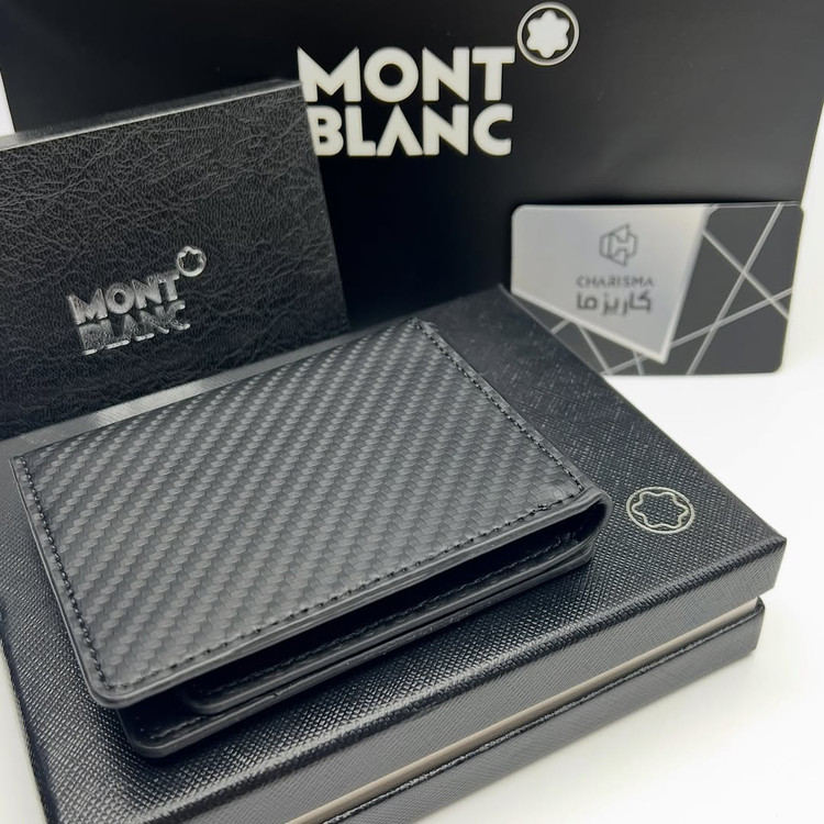 کیف کارت چرم مردانه مسترکوالیتی به همراه جعبه و کارت از برند مونبلان
