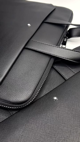 کیف لپ تاپ چرم مدل سافیانو و فلوتر MONTBLANC