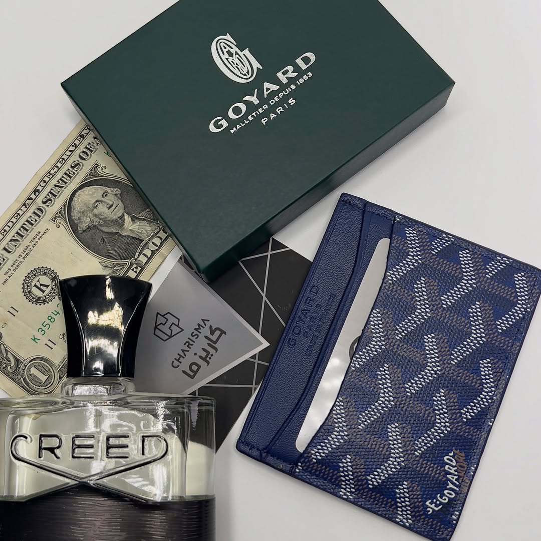کیف کارت گویارد آبی پر رنگ تیره کاربنی | Goyard Holder Card Dark blue